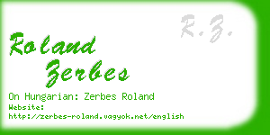 roland zerbes business card